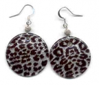 Jaguar Black and Silver Earrings